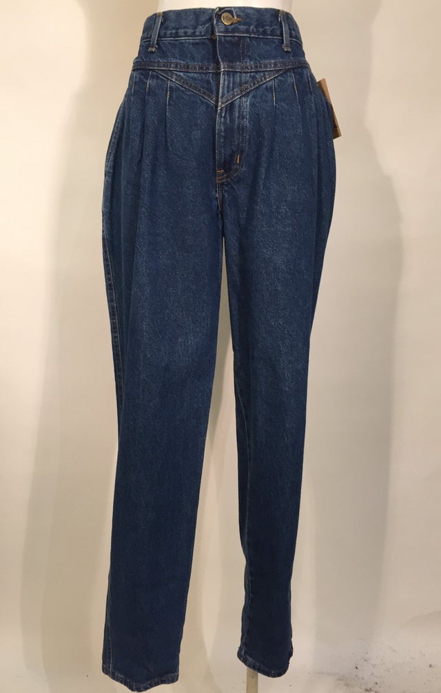 80s/90s High Waisted Pleated Jeans - 29W